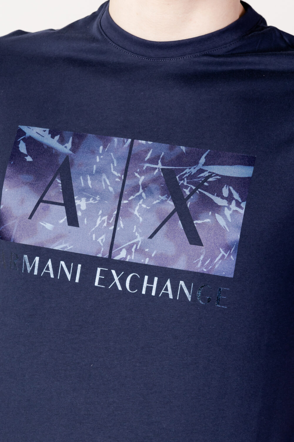 T-shirt Armani Exchange PATCH RASO Blu - Foto 2