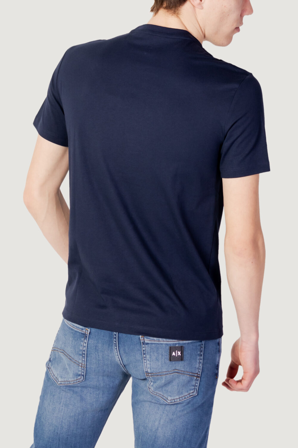 T-shirt Armani Exchange PATCH RASO Blu - Foto 3