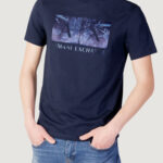 T-shirt Armani Exchange PATCH RASO Blu - Foto 4