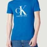 T-shirt Calvin Klein Jeans DISRUPTED MONOLOGO T Azzurro - Foto 1