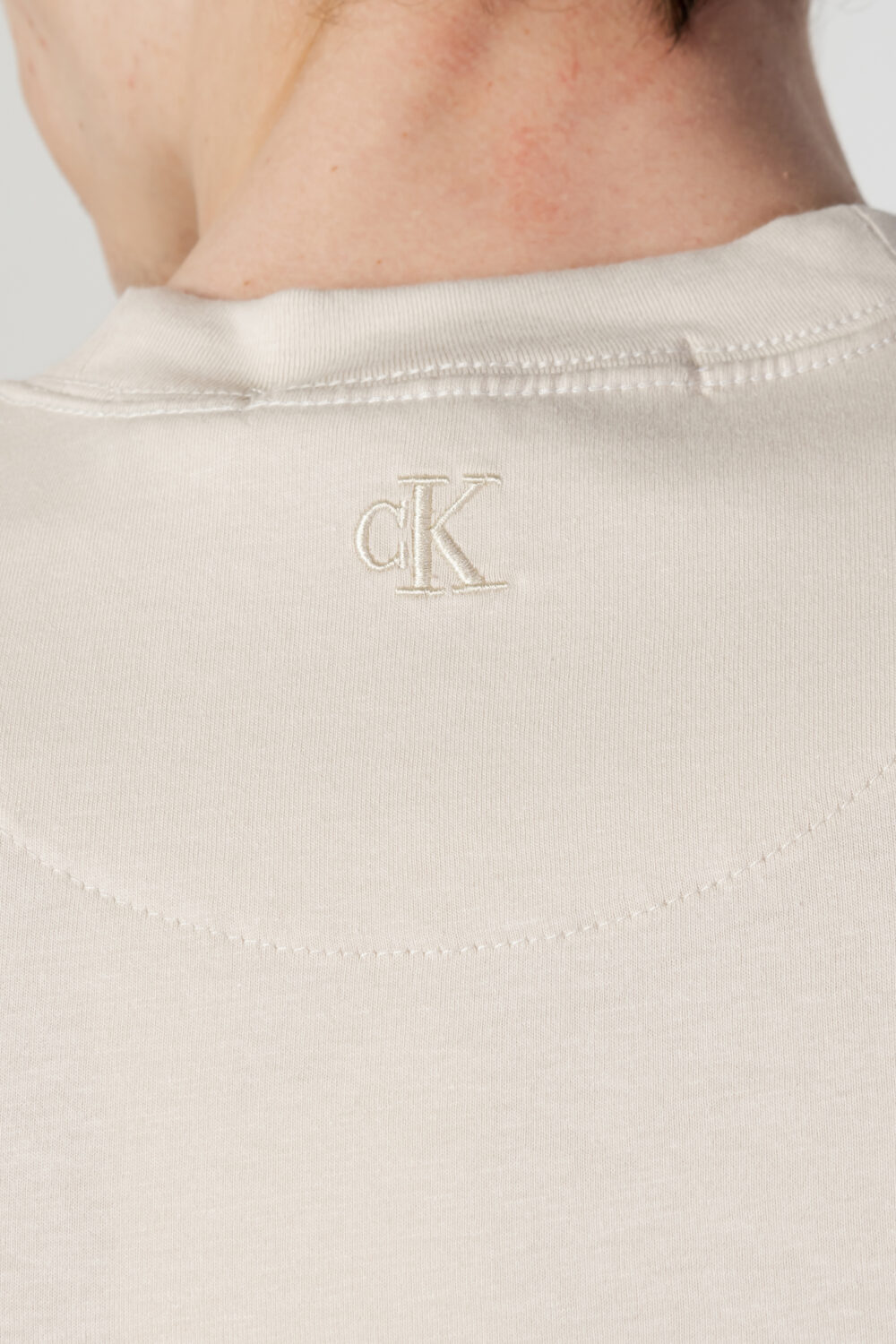 T-shirt Calvin Klein Jeans INSTITUTIONAL TEE Beige - Foto 5