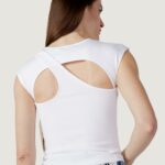 T-shirt Calvin Klein Jeans ASYM CUT OUT FABRIC Bianco - Foto 3