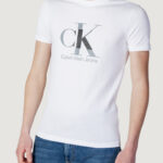 T-shirt Calvin Klein Jeans DISRUPTED MONOLOGO T Bianco - Foto 1
