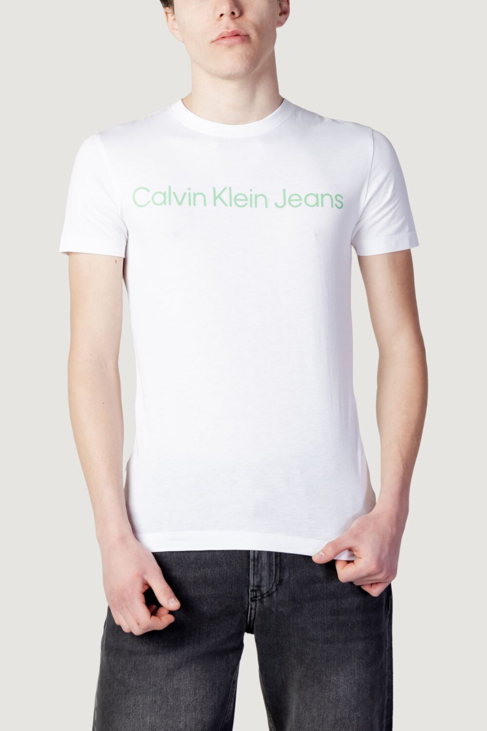 T-shirt Calvin Klein Jeans INSTITUTIONAL LOGO S Bianco - Foto 1