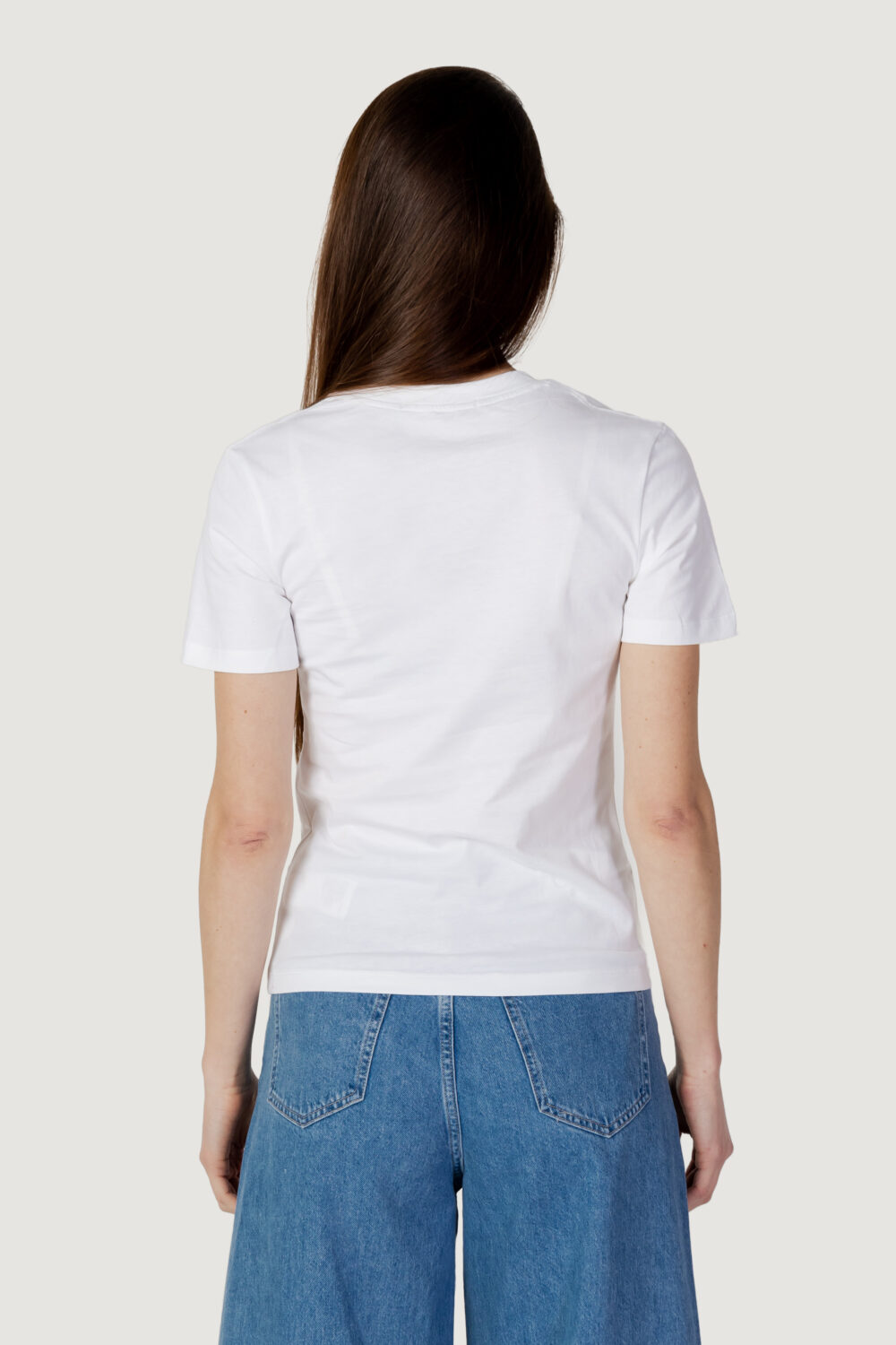 T-shirt Calvin Klein Jeans MICRO MONOLOGO SLIM Bianco - Foto 3