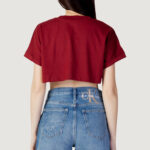 T-shirt Calvin Klein Jeans EMBROIDERED MONOLOGO J20J221048ACI Bordeaux - Foto 3
