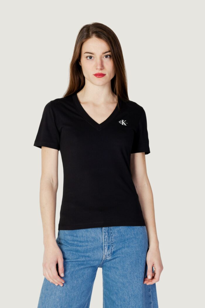 T-shirt Calvin Klein MICRO MONOLOGO SLIM Nero – 101428