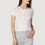 T-shirt Calvin Klein Jeans RUCHED SHORT SLEEVE Panna - Foto 1