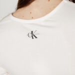 T-shirt Calvin Klein Jeans RUCHED SHORT SLEEVE Panna - Foto 4