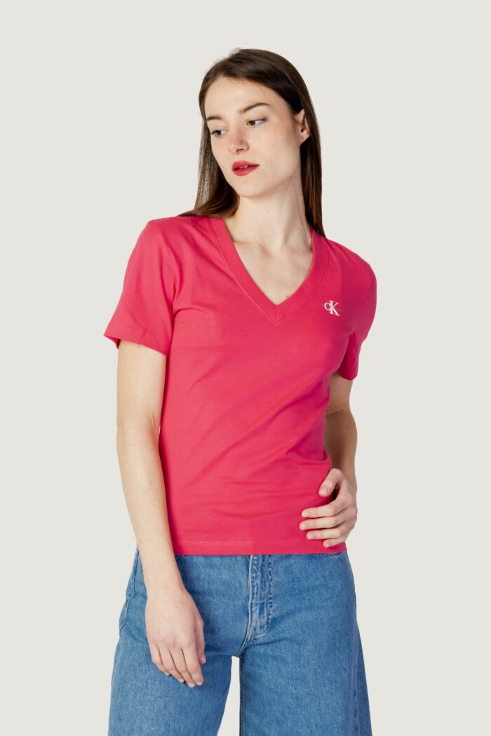 T-shirt Calvin Klein MICRO MONOLOGO SLIM Rosa – 101428