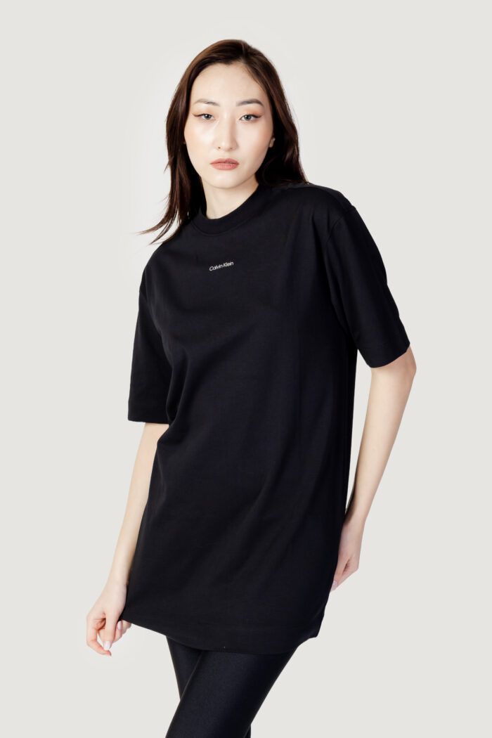 T-shirt Calvin Klein Sport RELAXED FIT T-SHIRT DRESS Nero