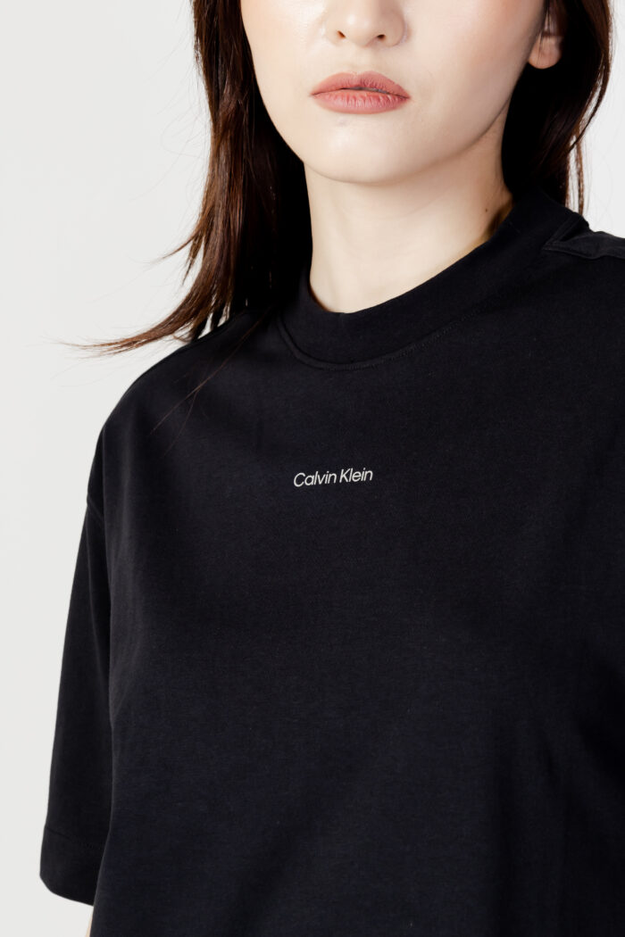 T-shirt Calvin Klein Sport RELAXED FIT T-SHIRT DRESS Nero