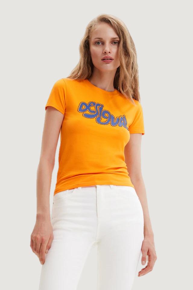 T-shirt Desigual TS BARCELONA Arancione – 103132