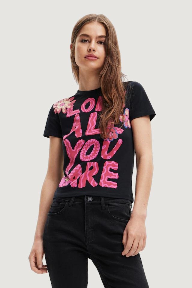 T-shirt Desigual TS LOVE ALL YOU ARE Nero – 103160