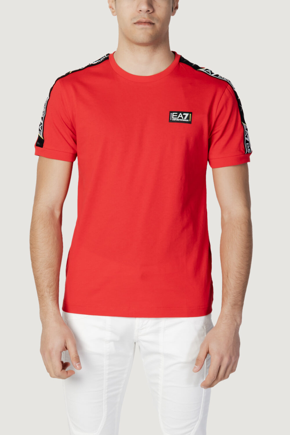 T-shirt EA7 STAMPA LOGO Rosso - Foto 4