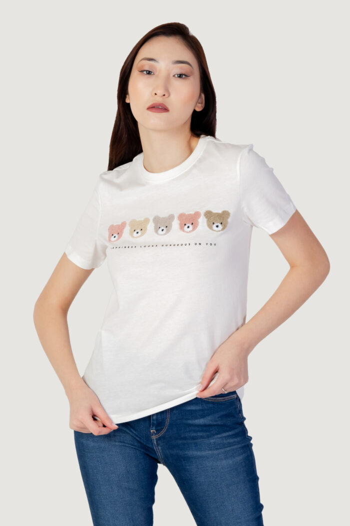 T-shirt Only ONLPOPPY REG S/S TOP BOX CS JRS Bianco – 102704