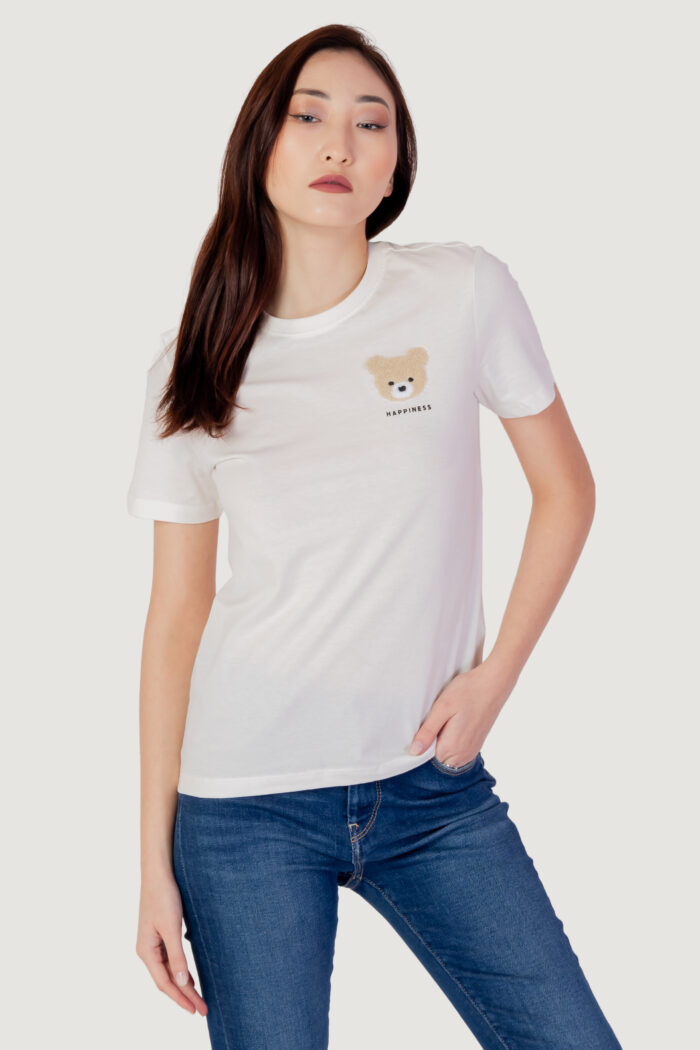 T-shirt Only ONLPOPPY REG S/S TOP BOX CS JRS Panna – 102704