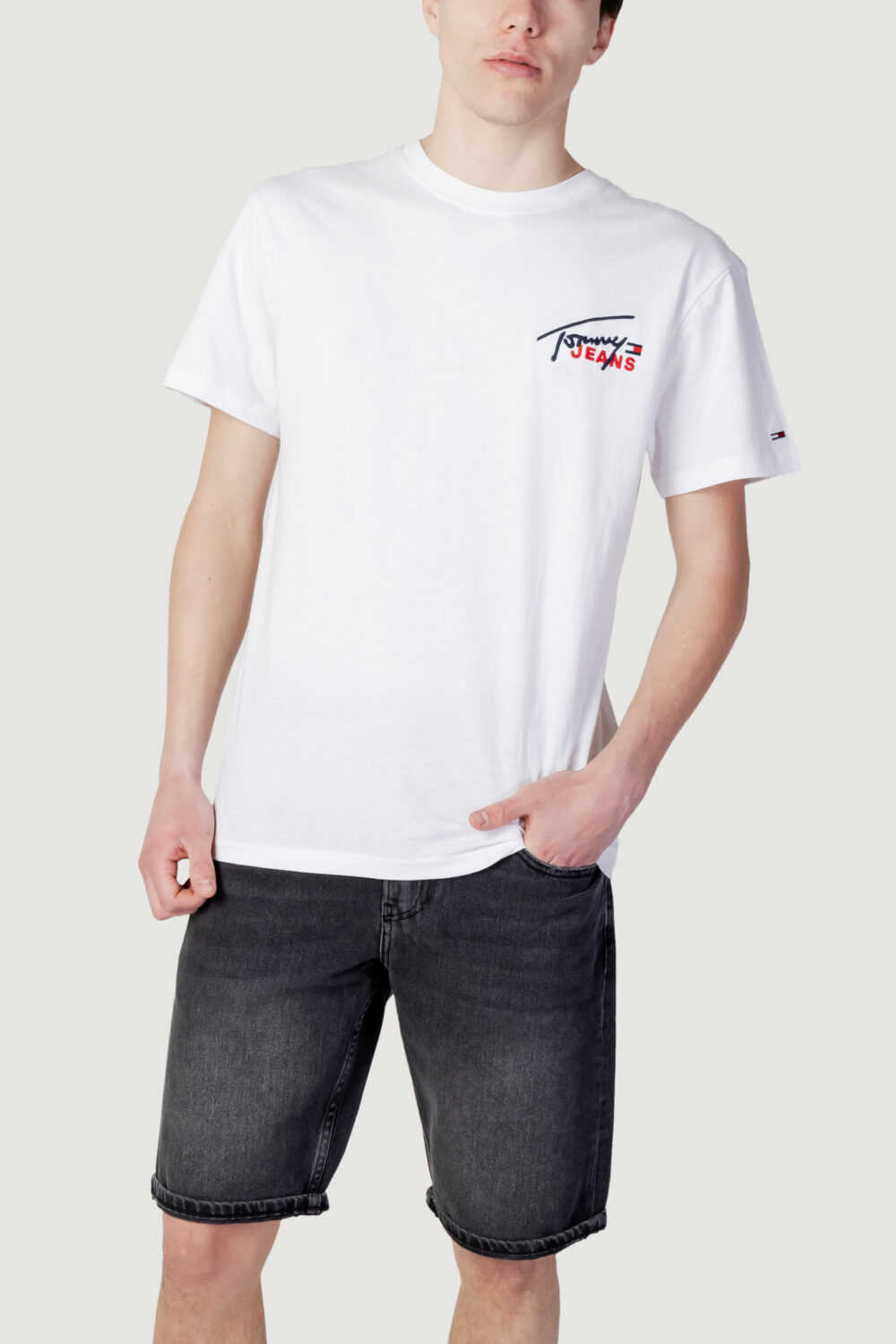 T-shirt Tommy Hilfiger Jeans TJM CLSC GRAPHIC SIG Bianco - Foto 1