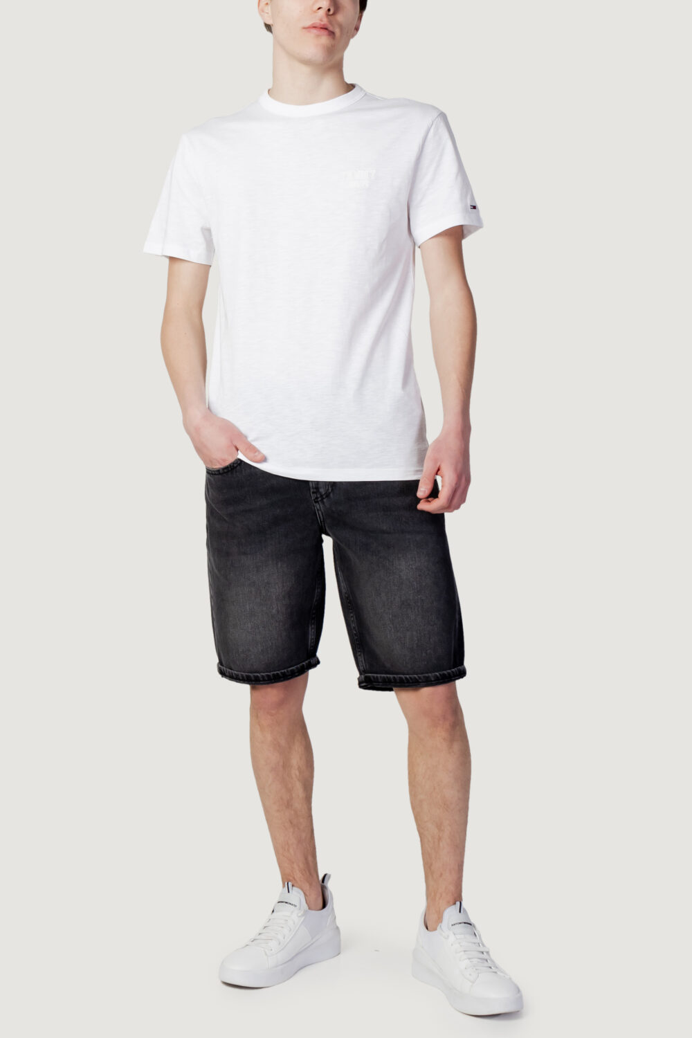 T-shirt Tommy Hilfiger Jeans TJM CLSC TJ SLUB TEE Bianco - Foto 2