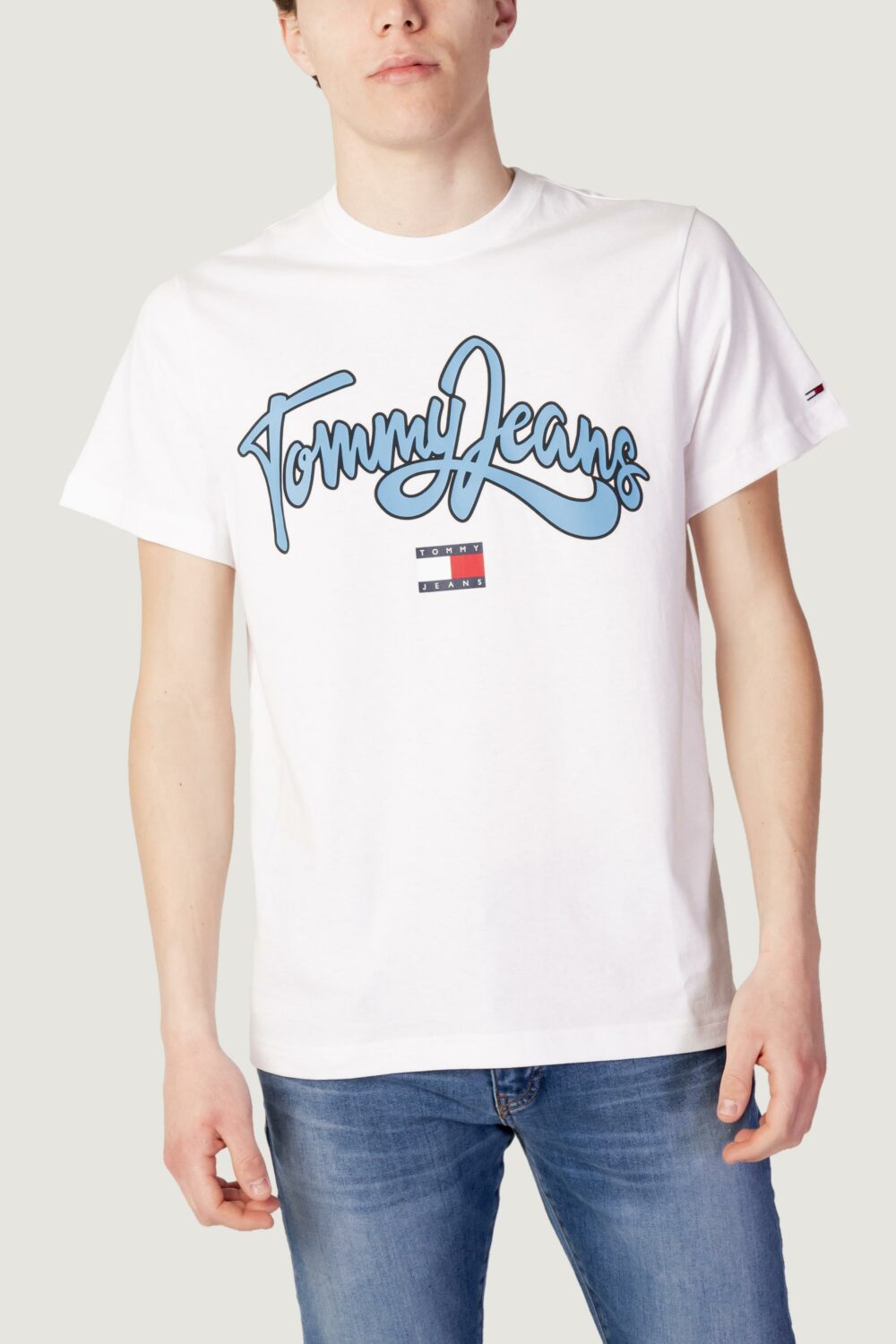T-shirt Tommy Hilfiger Jeans TJM REG COLLEGE POP Bianco - Foto 1