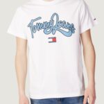 T-shirt Tommy Hilfiger Jeans TJM REG COLLEGE POP Bianco - Foto 1