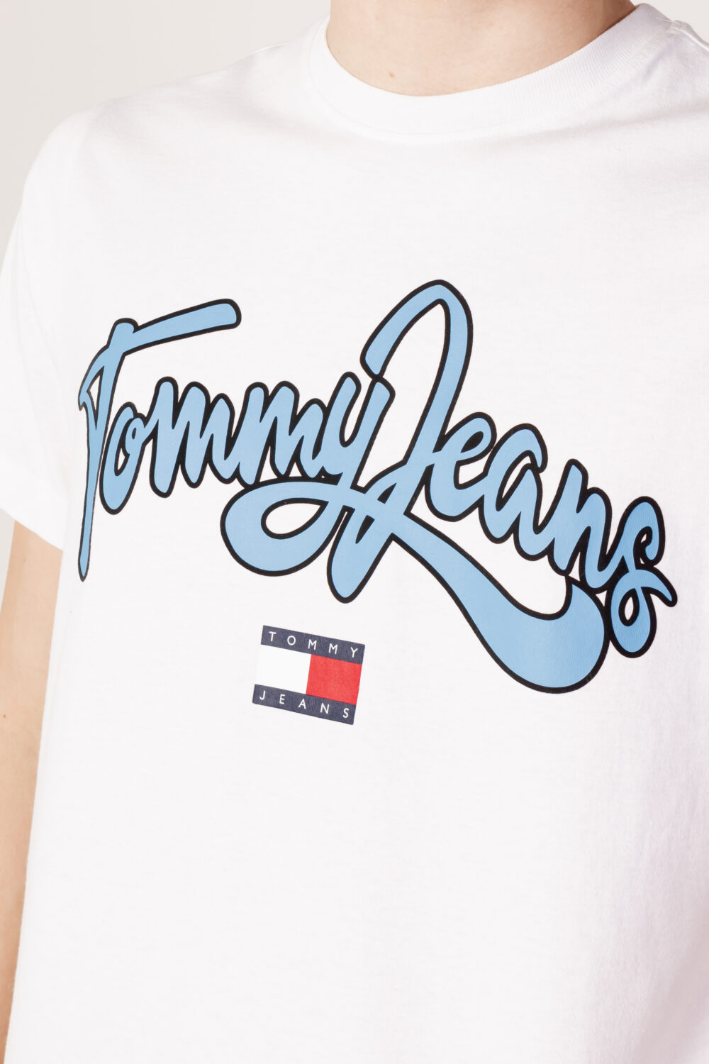 T-shirt Tommy Hilfiger Jeans TJM REG COLLEGE POP Bianco - Foto 2