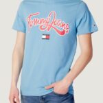 T-shirt Tommy Hilfiger Jeans TJM REG COLLEGE POP Celeste - Foto 1