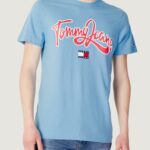 T-shirt Tommy Hilfiger Jeans TJM REG COLLEGE POP Celeste - Foto 5