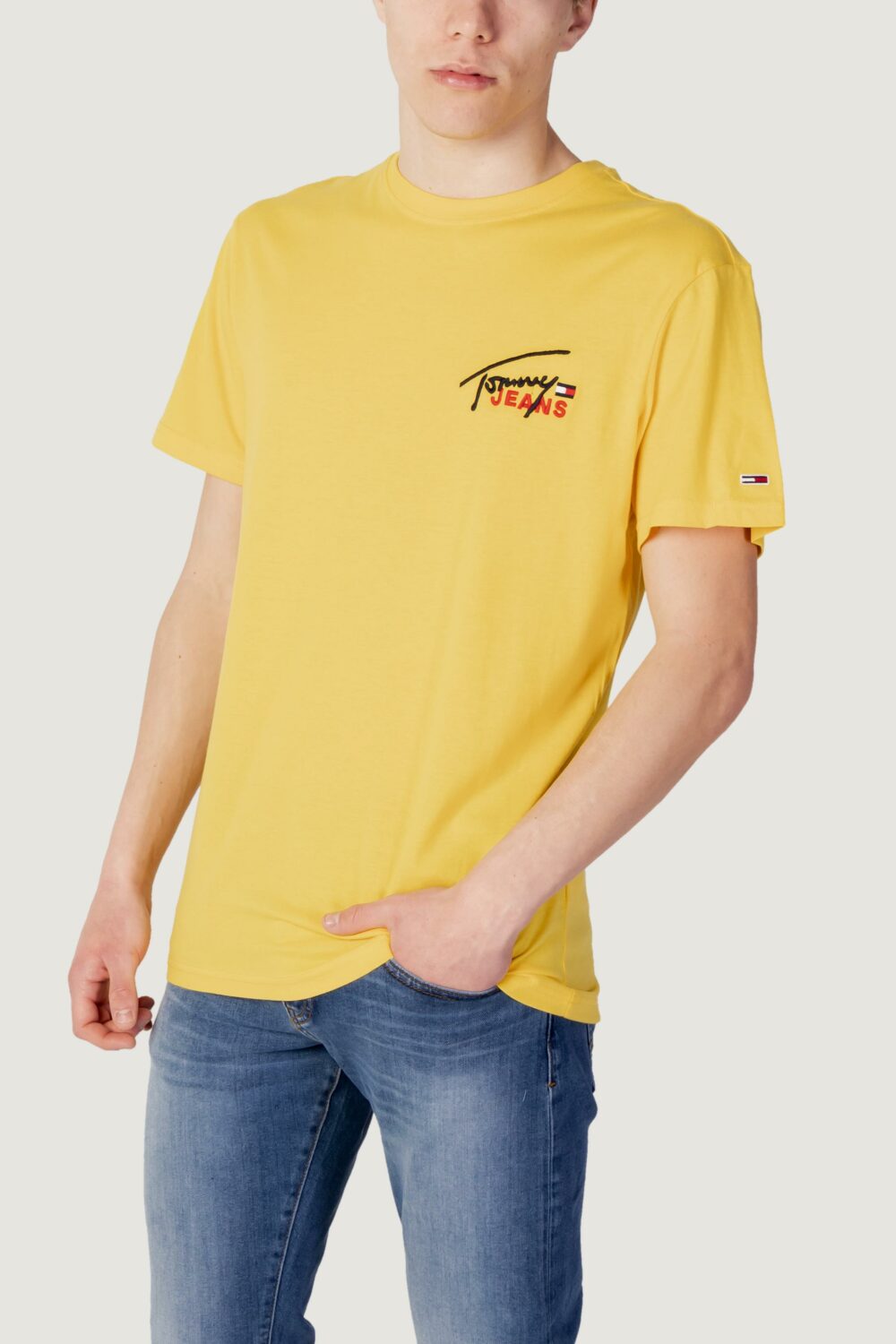 T-shirt Tommy Hilfiger Jeans TJM CLSC GRAPHIC SIG Giallo - Foto 3