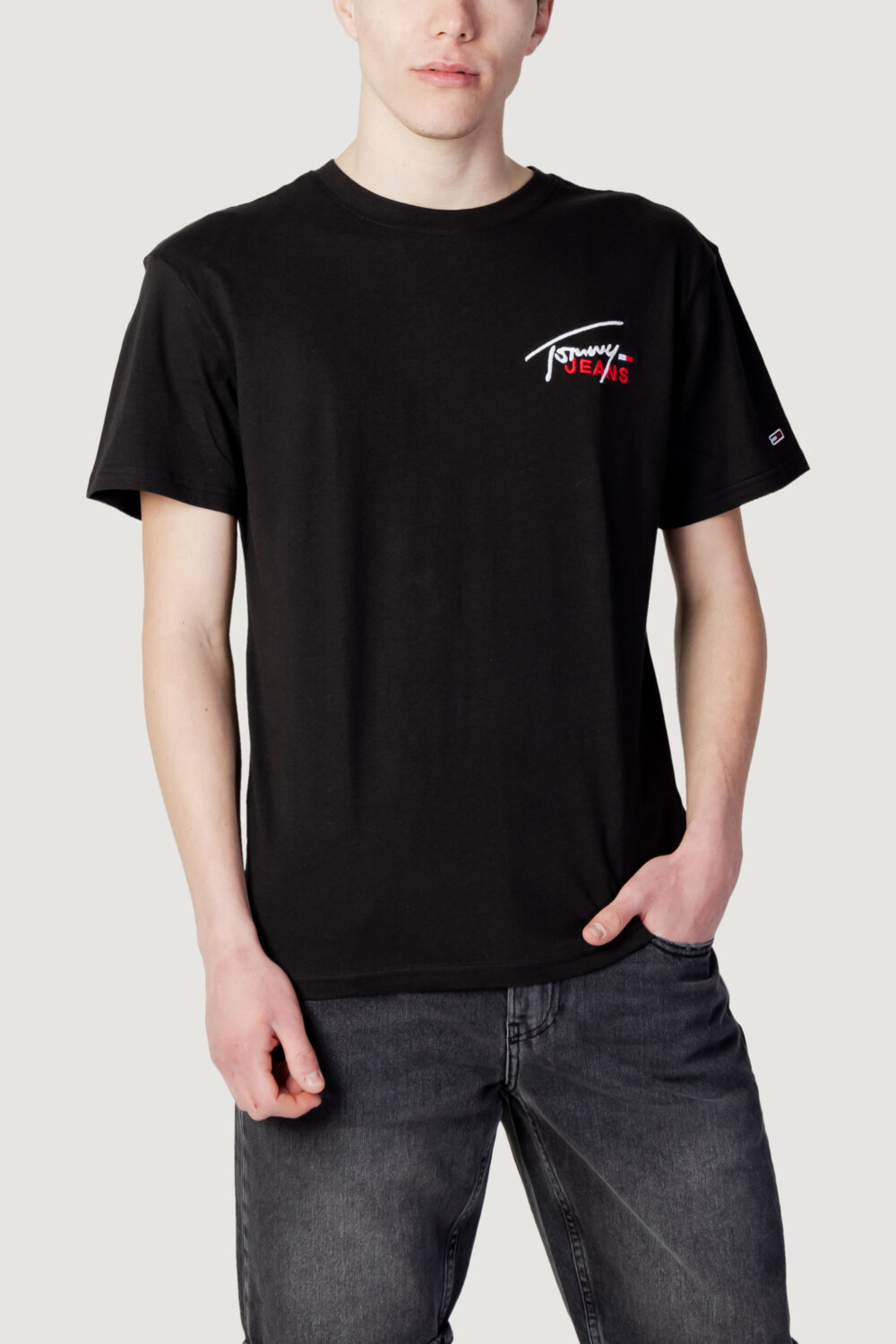 T-shirt Tommy Hilfiger Jeans TJM CLSC GRAPHIC SIG Nero - Foto 1