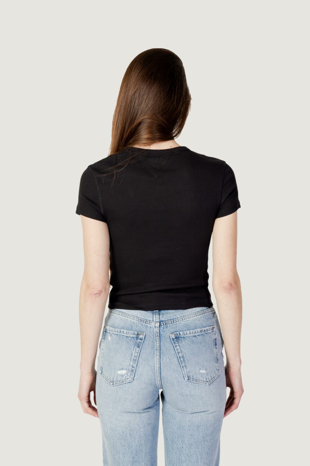 T-shirt Tommy Hilfiger Jeans TJW BBY RIB XS BADGE Nero - Foto 4