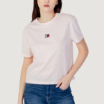 T-shirt Tommy Hilfiger Jeans TJW CLS XS BADGE TEE Rosa - Foto 1