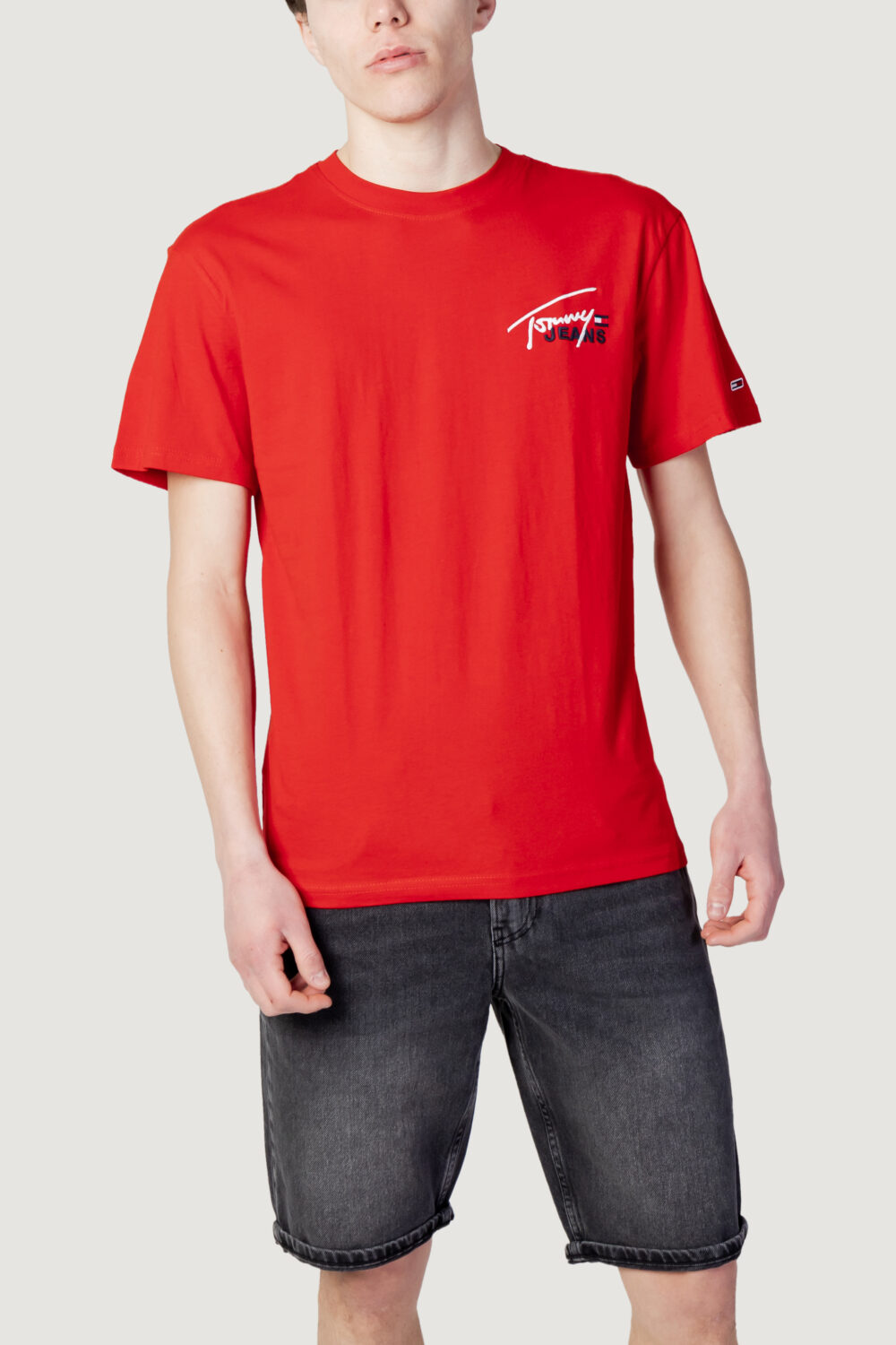 T-shirt Tommy Hilfiger Jeans TJM CLSC GRAPHIC SIG Rosso - Foto 1