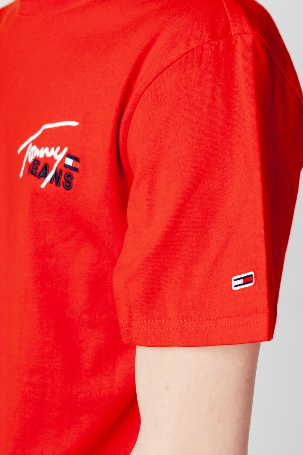 T-shirt Tommy Hilfiger Jeans TJM CLSC GRAPHIC SIG Rosso - Foto 4