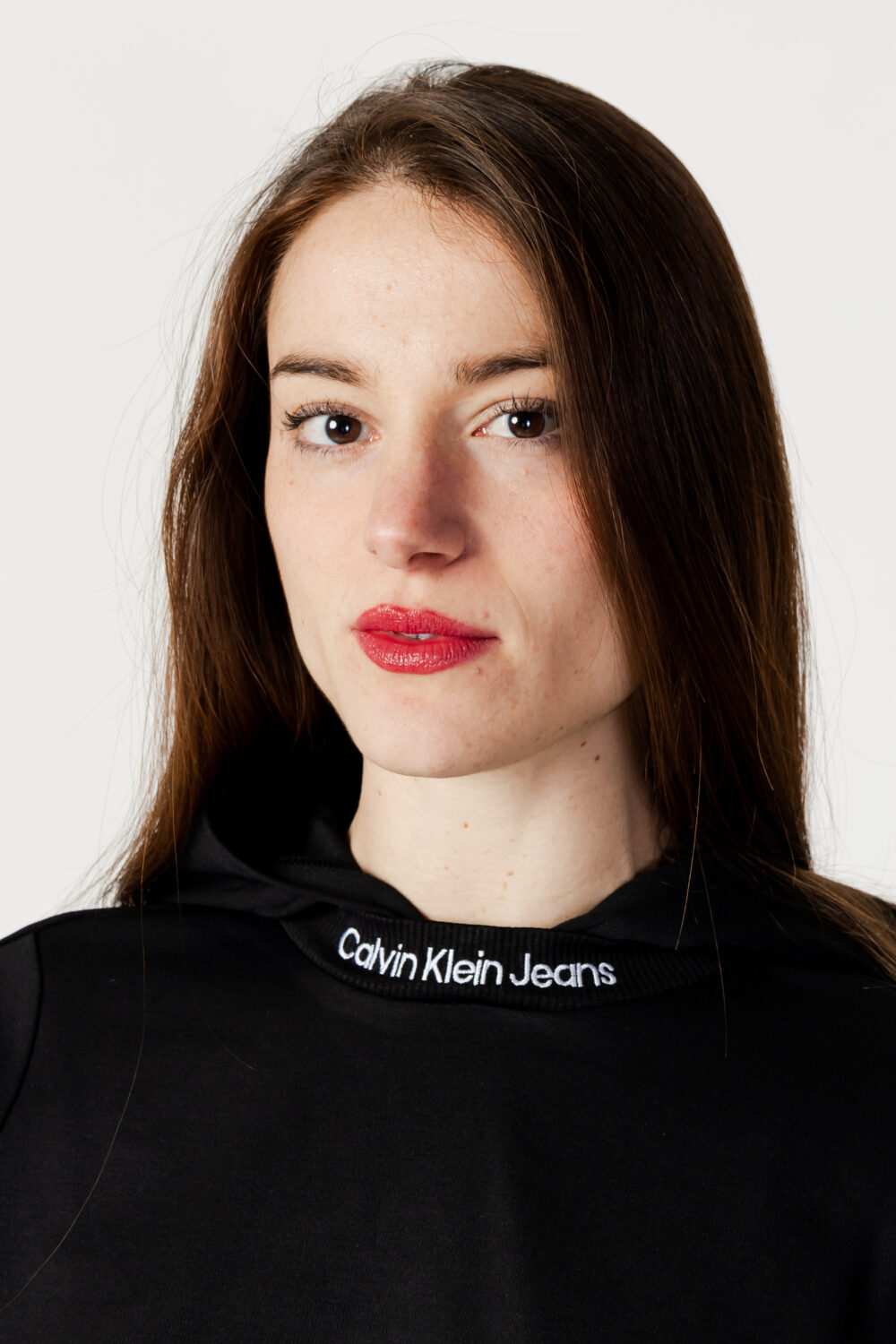 T-shirt manica lunga Calvin Klein Jeans RIB MIX SLEEVES MILA Nero - Foto 2