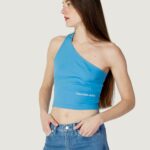 Top Calvin Klein Jeans BACK ASYM CUT OUT MI Celeste - Foto 1