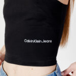 Top Calvin Klein Jeans BACK ASYM CUT OUT MI Nero - Foto 4