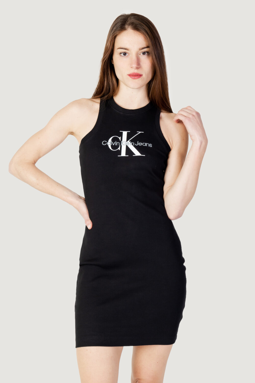 Vestito corto Calvin Klein Jeans ARCHIVAL MONOLOGO RI Nero - Foto 1