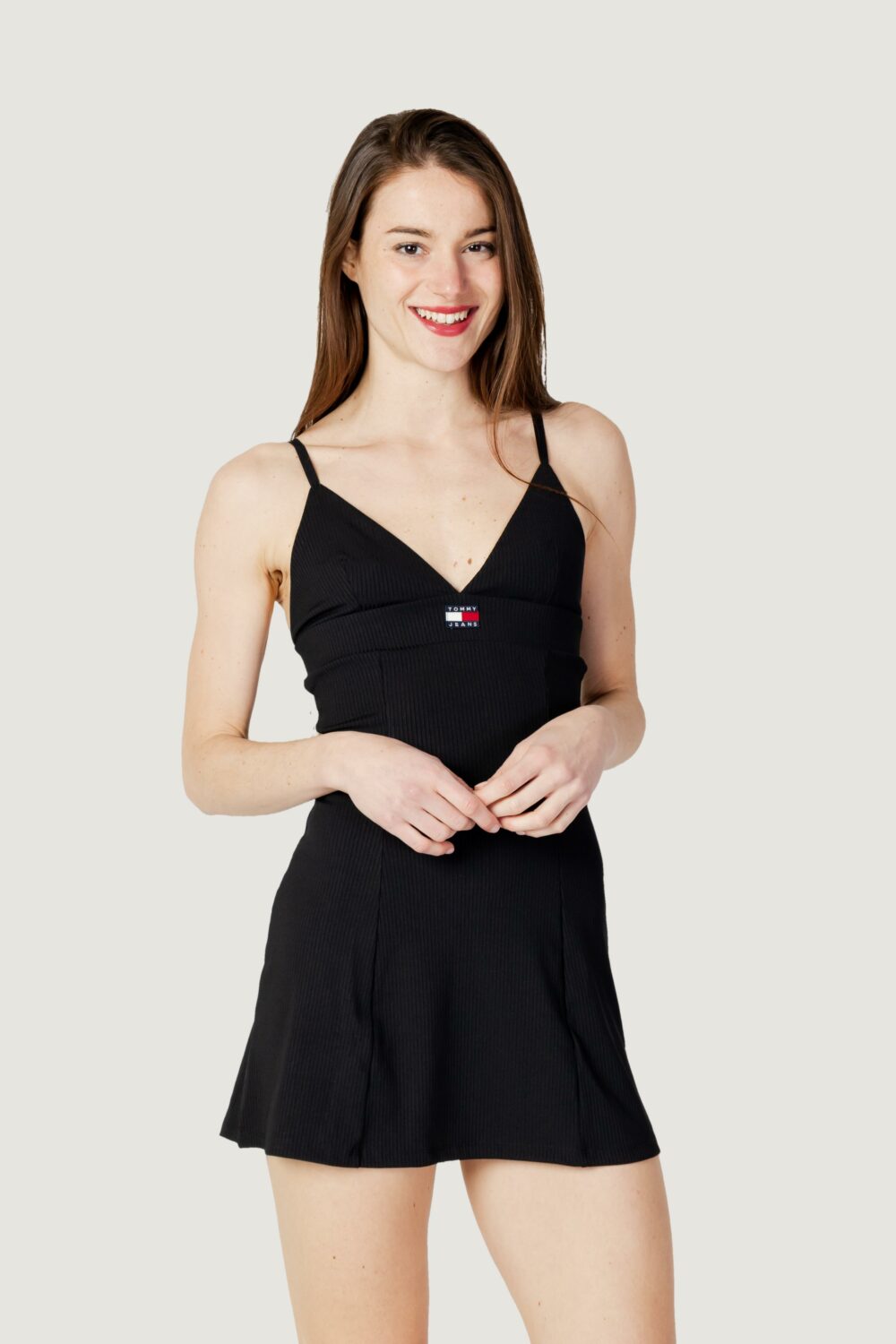 Vestito corto Tommy Hilfiger Jeans TJW BADGE FLARE Nero - Foto 5