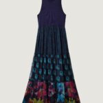 Vestito lungo Desigual VEST DUDAS Blu - Foto 5