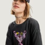 Vestito lungo Desigual VEST MIRÓ Grigio Scuro - Foto 3