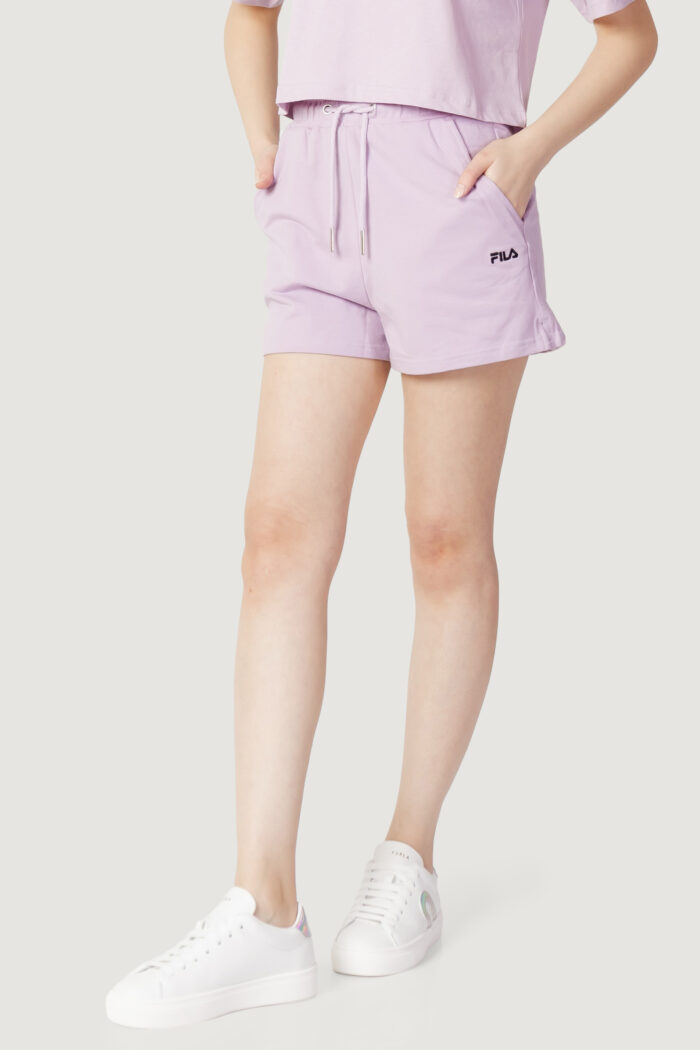 Bermuda Fila BRANDENBURG high waist shorts Lilla