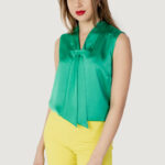 Blusa manica corta Sandro Ferrone CRAVATTA Verde - Foto 1