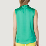 Blusa manica corta Sandro Ferrone CRAVATTA Verde - Foto 3