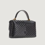Borsa Pinko CLASSIC LADY LOVE PUFF CHEVRON Nero - Foto 5