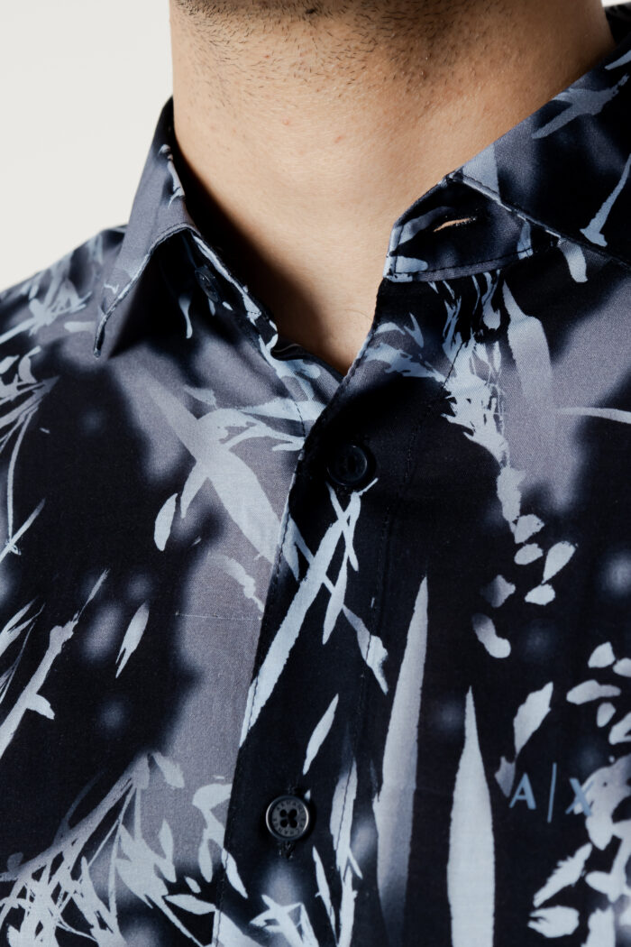 Camicia manica lunga Armani Exchange FLOREALE Blu – 104284