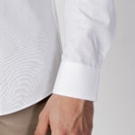 Camicia manica lunga Calvin Klein POPLIN STRETCH SLIM SHIRT Bianco - Foto 3