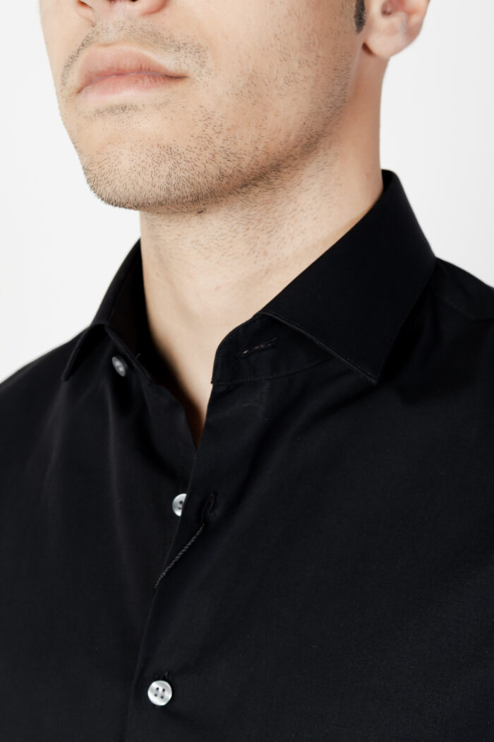 Camicia manica lunga Calvin Klein POPLIN STRETCH SLIM SHIRT Nero – 111238