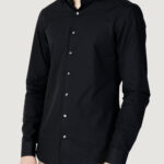 Camicia manica lunga Calvin Klein POPLIN STRETCH SLIM SHIRT Nero - Foto 1