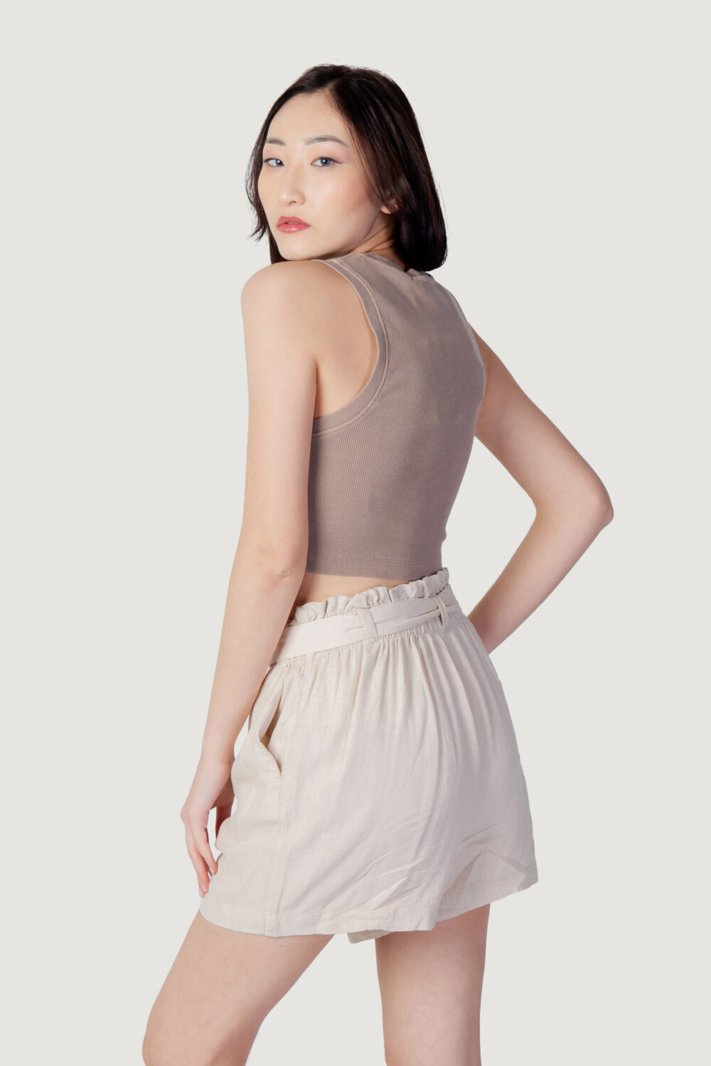 Canotta Calvin Klein Jeans MINERAL DYE RIB TANK Terra - Fango - Foto 4